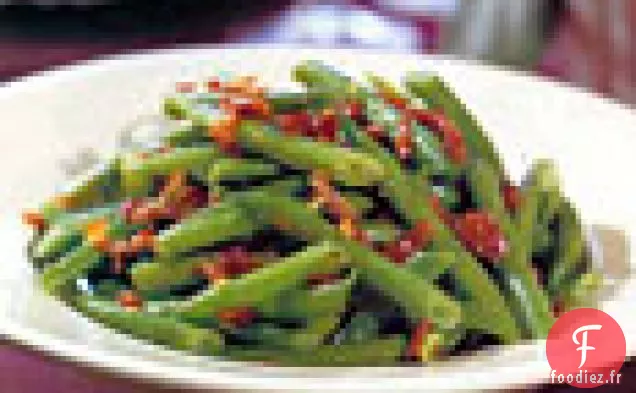 Haricots Verts au Bacon et Échalotes