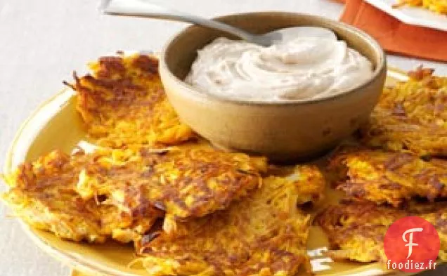 Crêpes de patates douces à la crème de cannelle