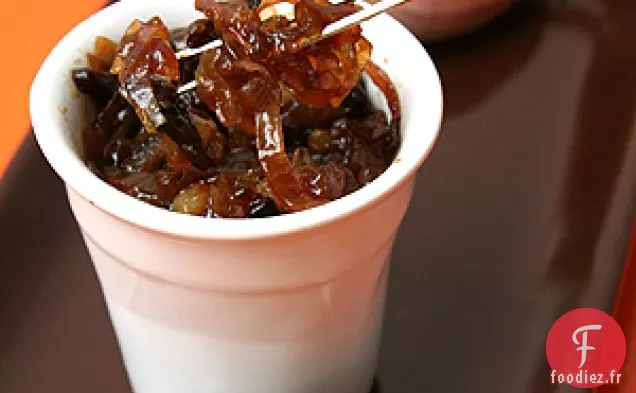 Échalote, Pointe De Cacao, Bière Et Confiture De Pruneaux