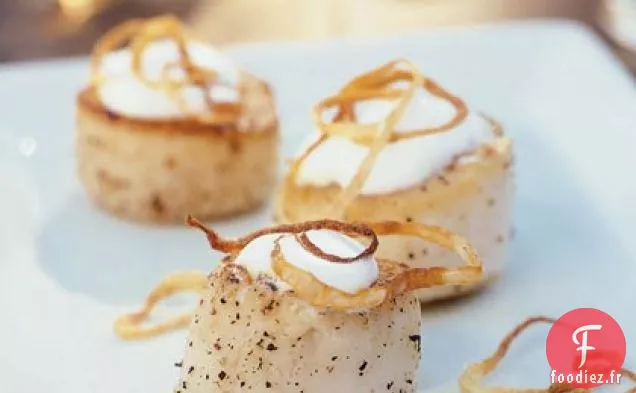 Pétoncles Poêlés à l'Échalote et Crème de Noix de Coco