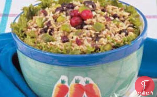 Salade d'orge et de riz sauvage