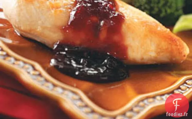 Poulet aux framboises pour deux