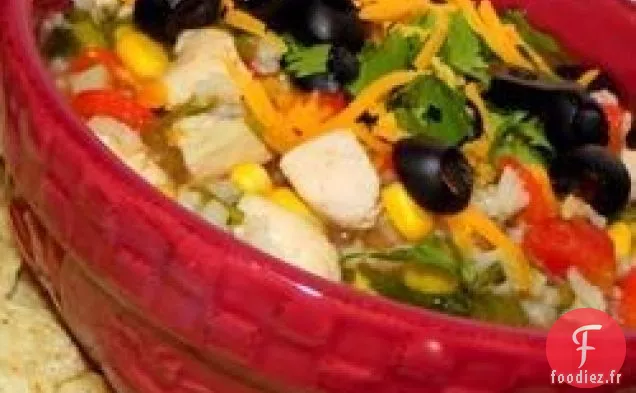 Soupe de légumes et de poulet tortilla