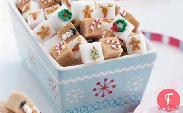 Cubes de sucre de canne en bonbon