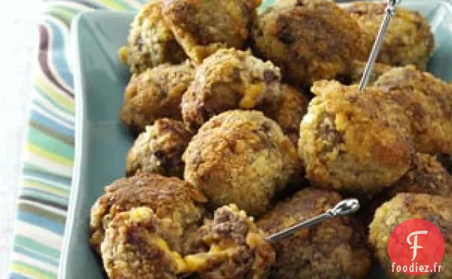 Boulettes de cheeseburger au bacon