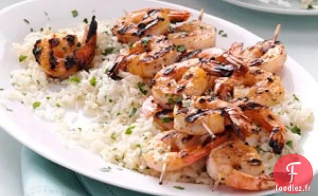 Langoustines aux crevettes grillées