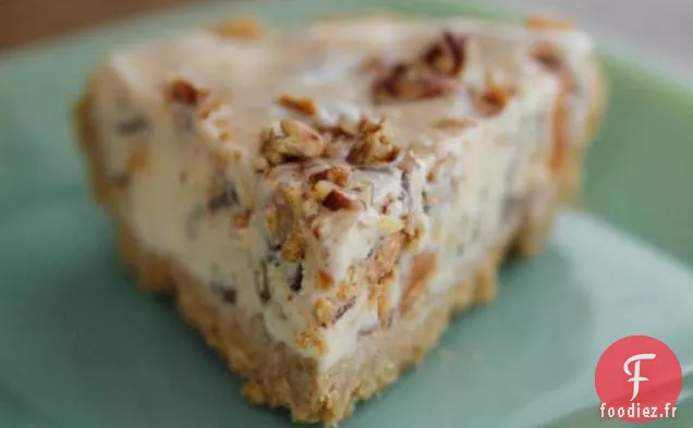 Tarte à la crème glacée avec sauce caramel facile