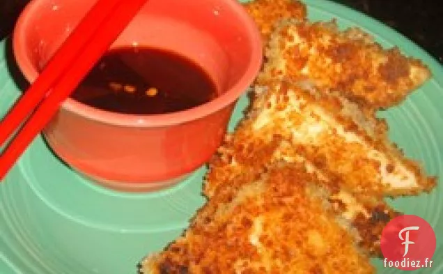 Tofu pané, frit et légèrement épicé