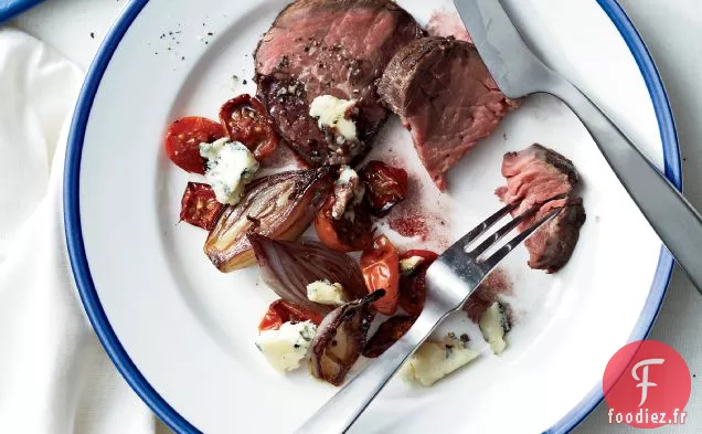 Filet de Bœuf aux Tomates, Échalotes et Bleu Maytag
