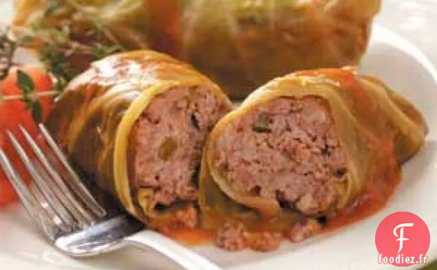 Rouleaux de chou mijotés