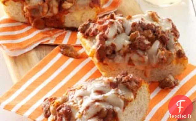 Pizza au pain français