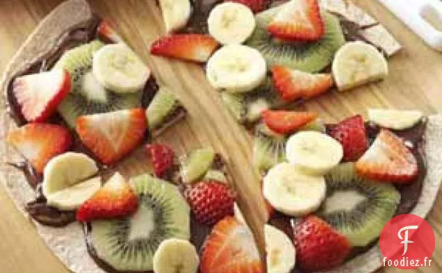 Pizza aux fruits chocolat-noisettes