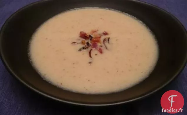 Soupe À L'Échalote Soyeuse Et Pancetta Croustillante