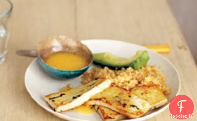 Tofu Mariné À L'Échalote Et Sauce Miso