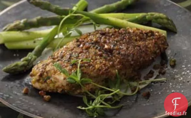 Poitrines de poulet en croûte de pistaches