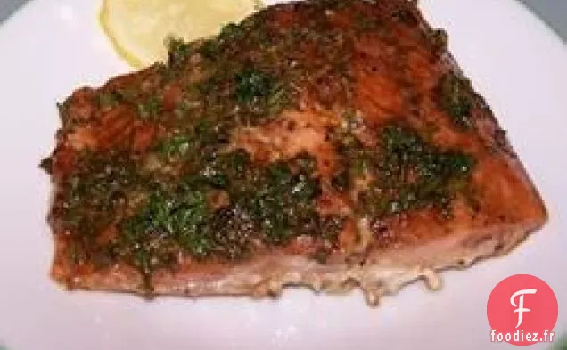 Saumon simple à la sauce balsamique