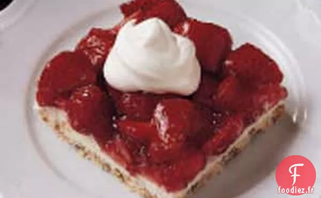 Dessert aux fraises fraîches