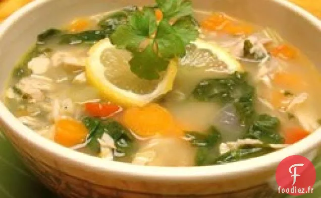Soupe au citron et à la dinde