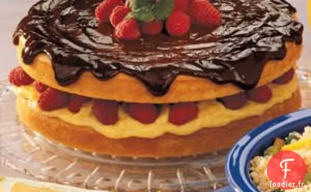 Gâteau à la crème de framboise