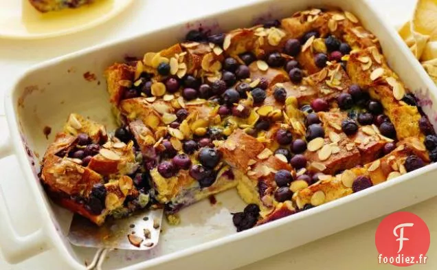 Pain doré aux bleuets et aux amandes