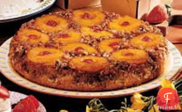 Gâteau renversé à l'ananas épicé