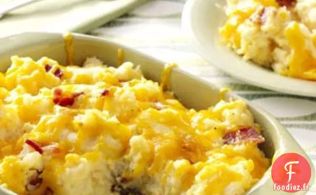 Purée de pommes de terre doublement cuite