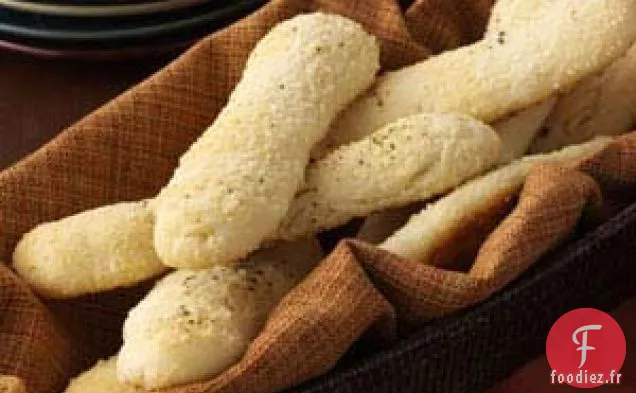 Gressins au fromage et à l'ail