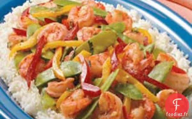 Sauté de crevettes à l'ail