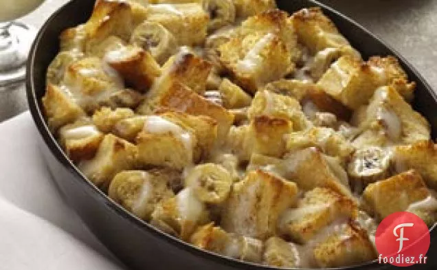 Pouding au pain aux bananes