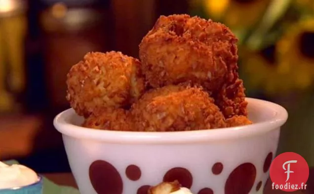 Bouchées de purée de pommes de terre au bretzel