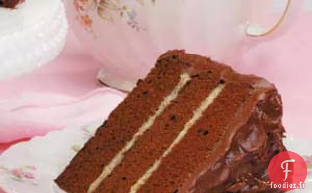 Gâteau étagé au fudge