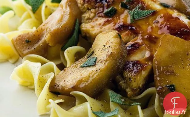 Poulet Aux Pommes Et À La Sauge