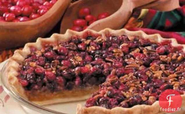 Tarte aux canneberges et aux pacanes