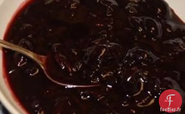 Compote de cerises à tête plate