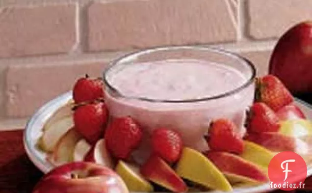 Trempette au yaourt aux fraises