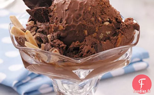 Crème glacée au chocolat croquant