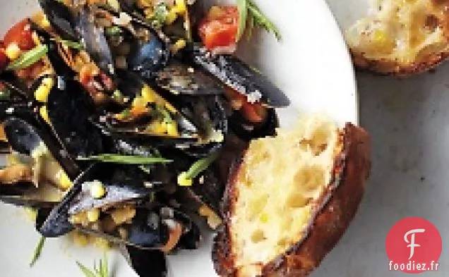 Moules Au Maïs, Tomates Cerises Et Estragon