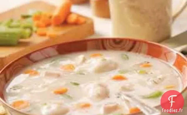 Soupe de poulet aux boulettes de pommes de terre