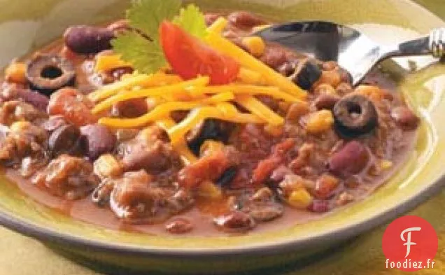 Chili taco aux trois haricots