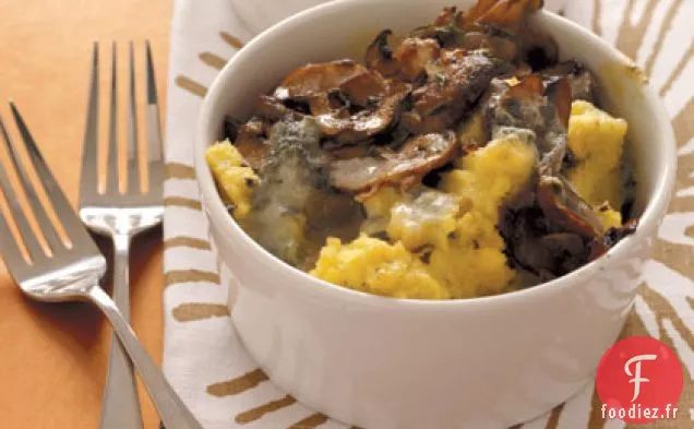 Polenta au four aux Champignons et Gorgonzola