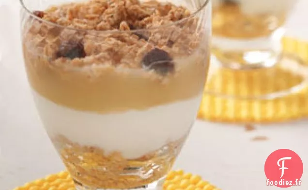 Parfaits au yaourt et aux pommes