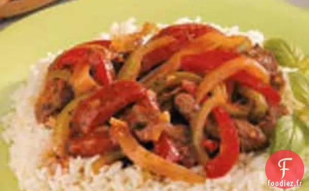 Bœuf aux poivrons doux
