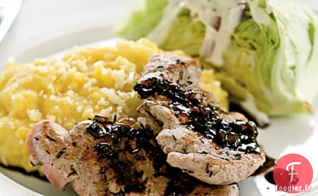 Médaillons de Porc Sauce Balsamique-Échalote
