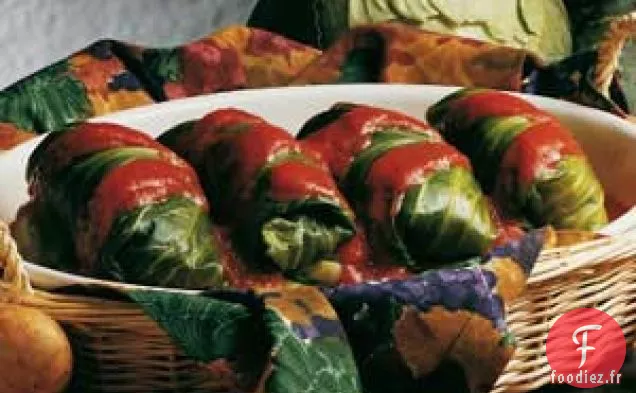 Rouleaux de chou farcis au bœuf