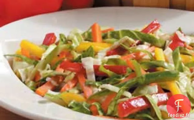 Salade de chou colorée et saine