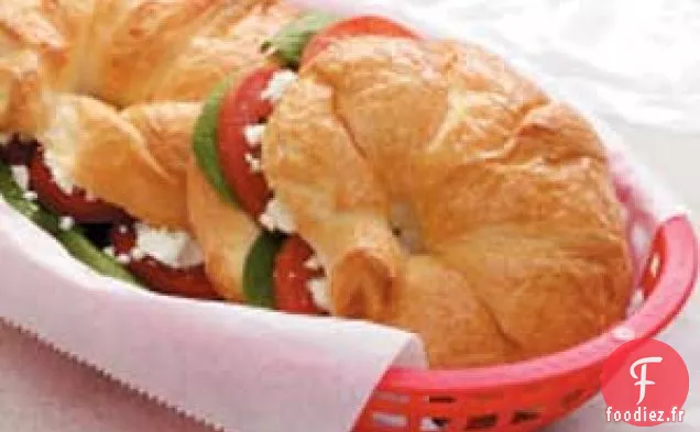 Croissants aux épinards et à la feta