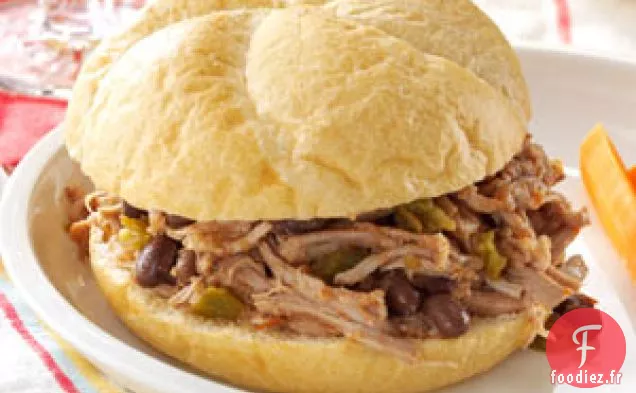 Porc effiloché aux haricots