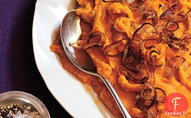 Purée de Patates Douces au Romarin et Échalotes