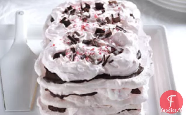 Tarte à la meringue et à la crème à la menthe poivrée