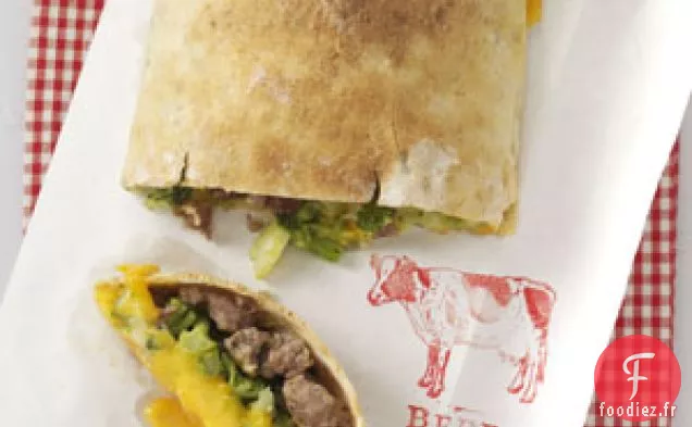 Calzone aux saucisses et au brocoli